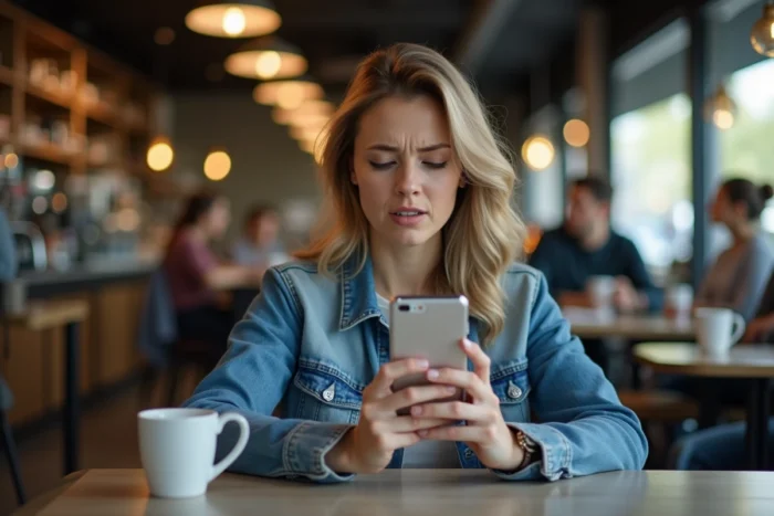 Femme tenant un smartphone affichant une demande d'authentification à deux facteurs pour protéger son compte Snapchat
